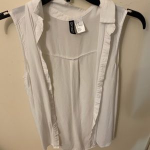 H&M White button down tank